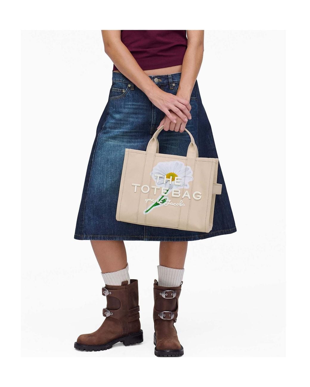 Marc Jacobs Multicolor The Daisy Script Medium Tote Bag