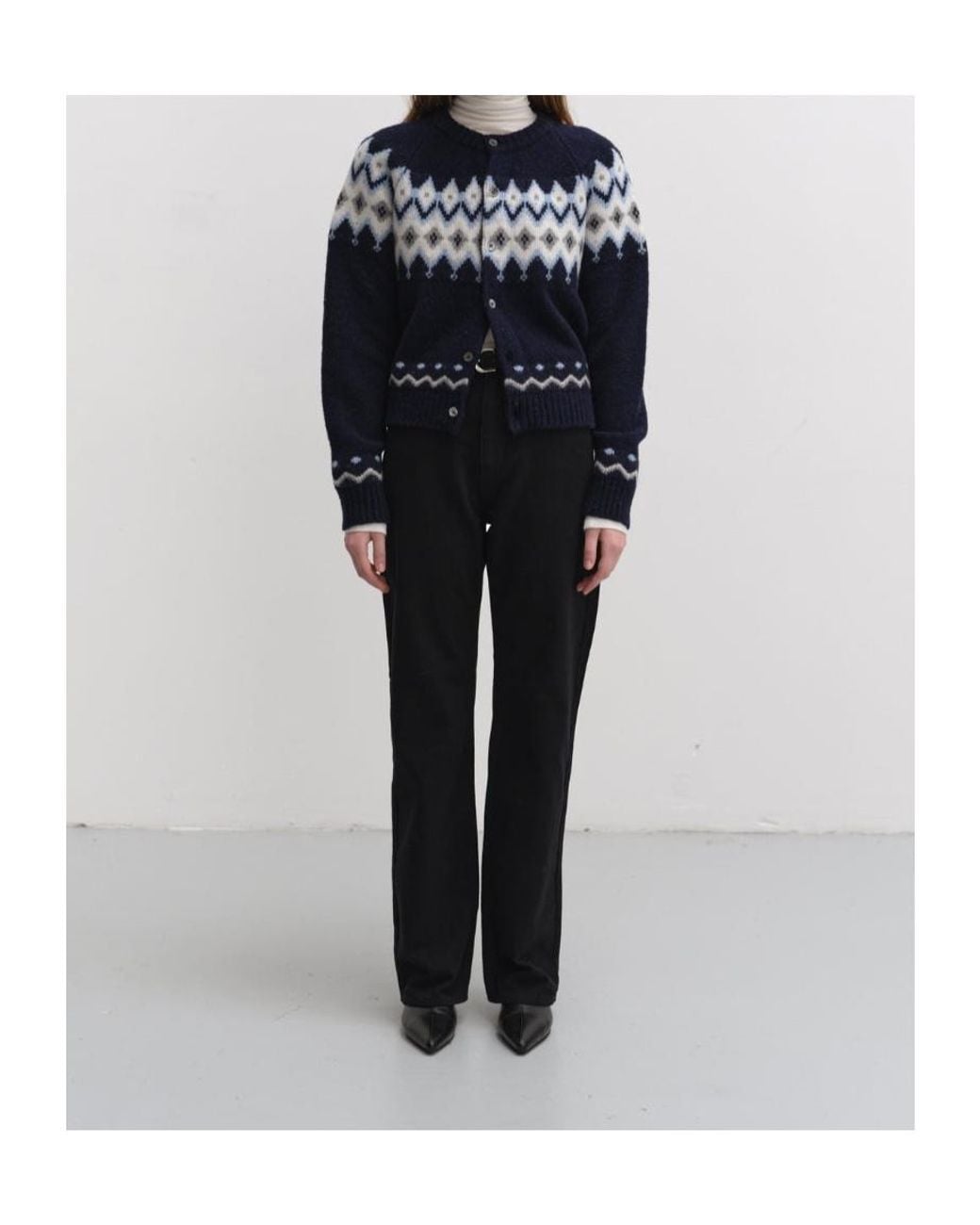 DUNST Blue Long-Sleeved Crew-Neck Knit Top for men