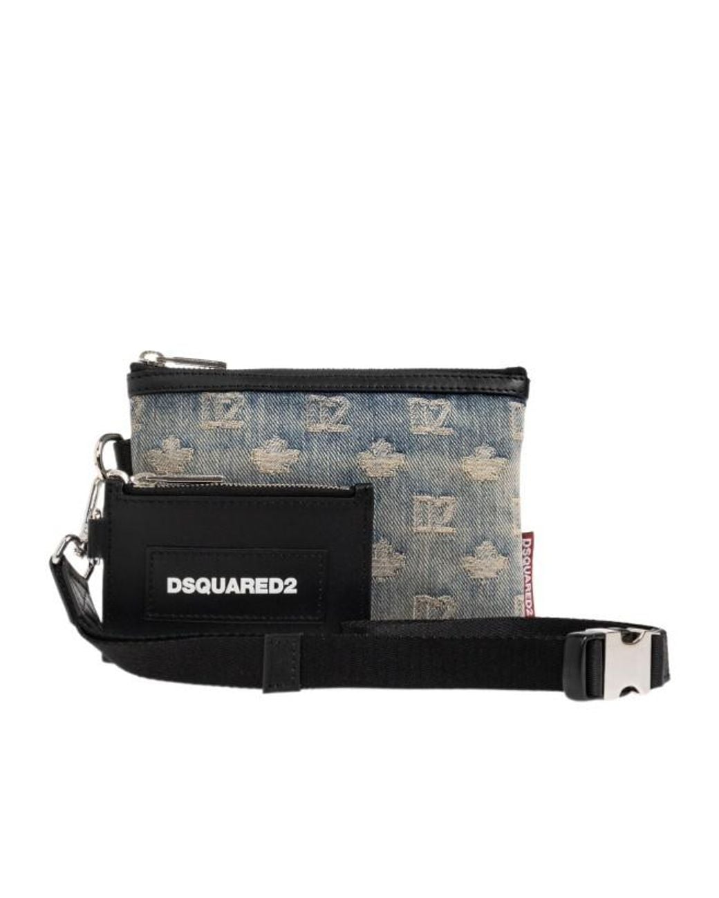 DSquared² Black Logo Pouch Shoulder Bag for men