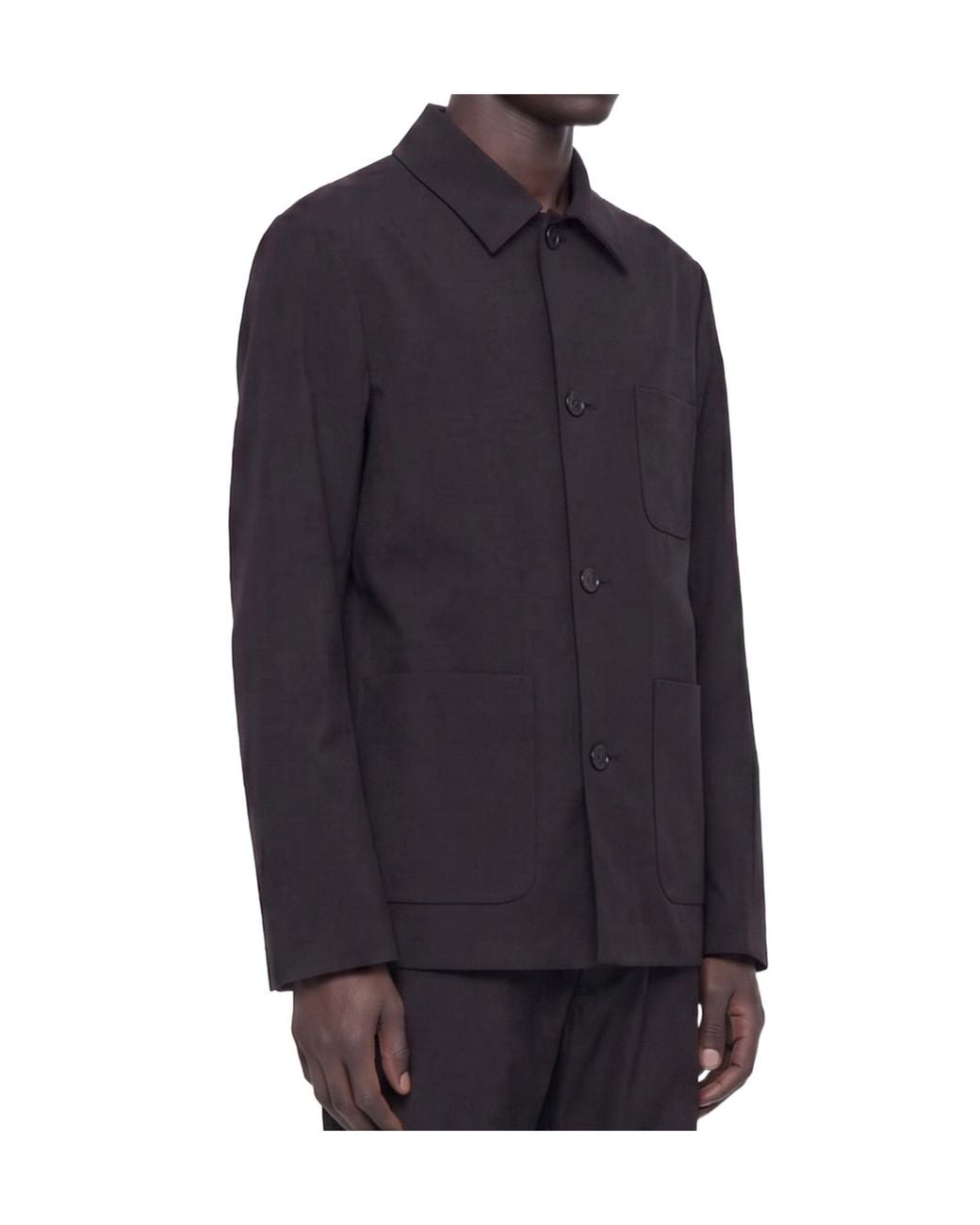 Lardini Black Button Pocket Jacket for men