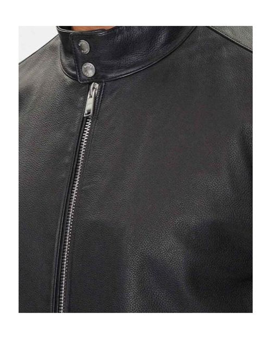 Boss Black Boss Zip-Up Leather Jacket for men