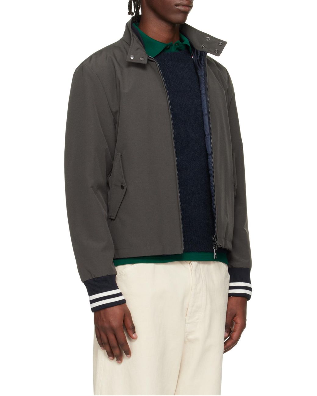 Moncler Gray Prieure Reversible Padded Bomber Jacket for men