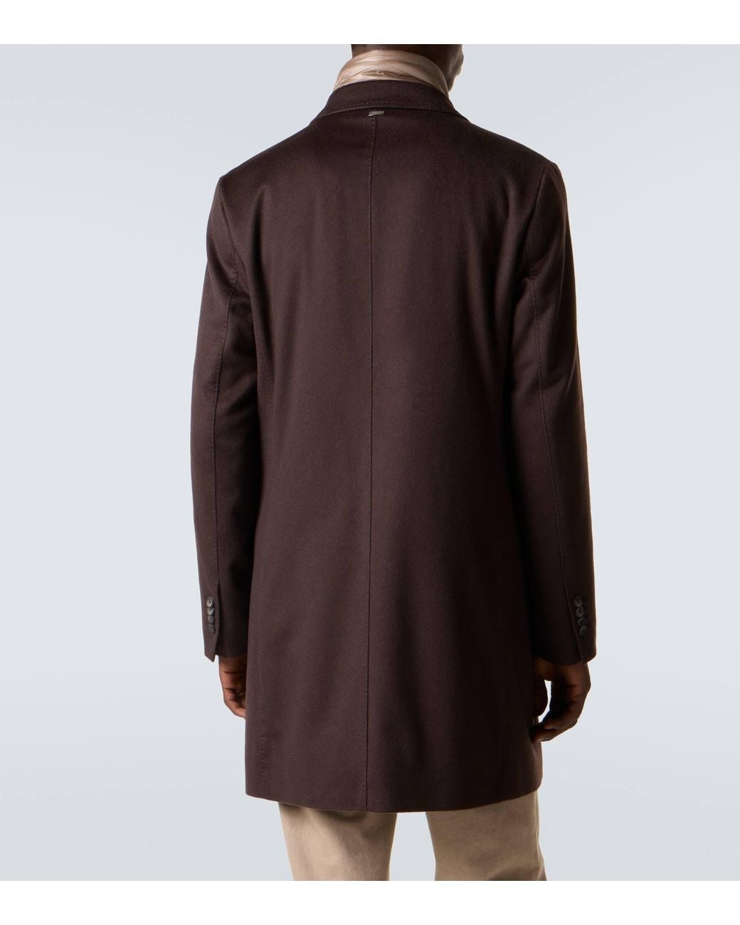 Herno Brown Collared Coat for men