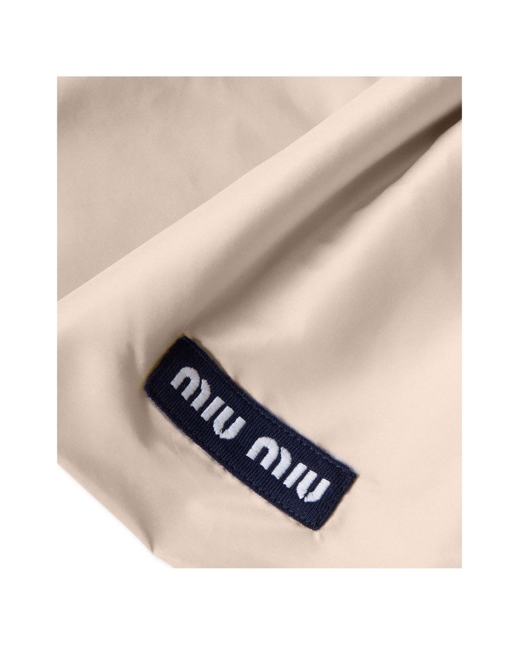 Miu Miu Natural Pleated Mini Skirt