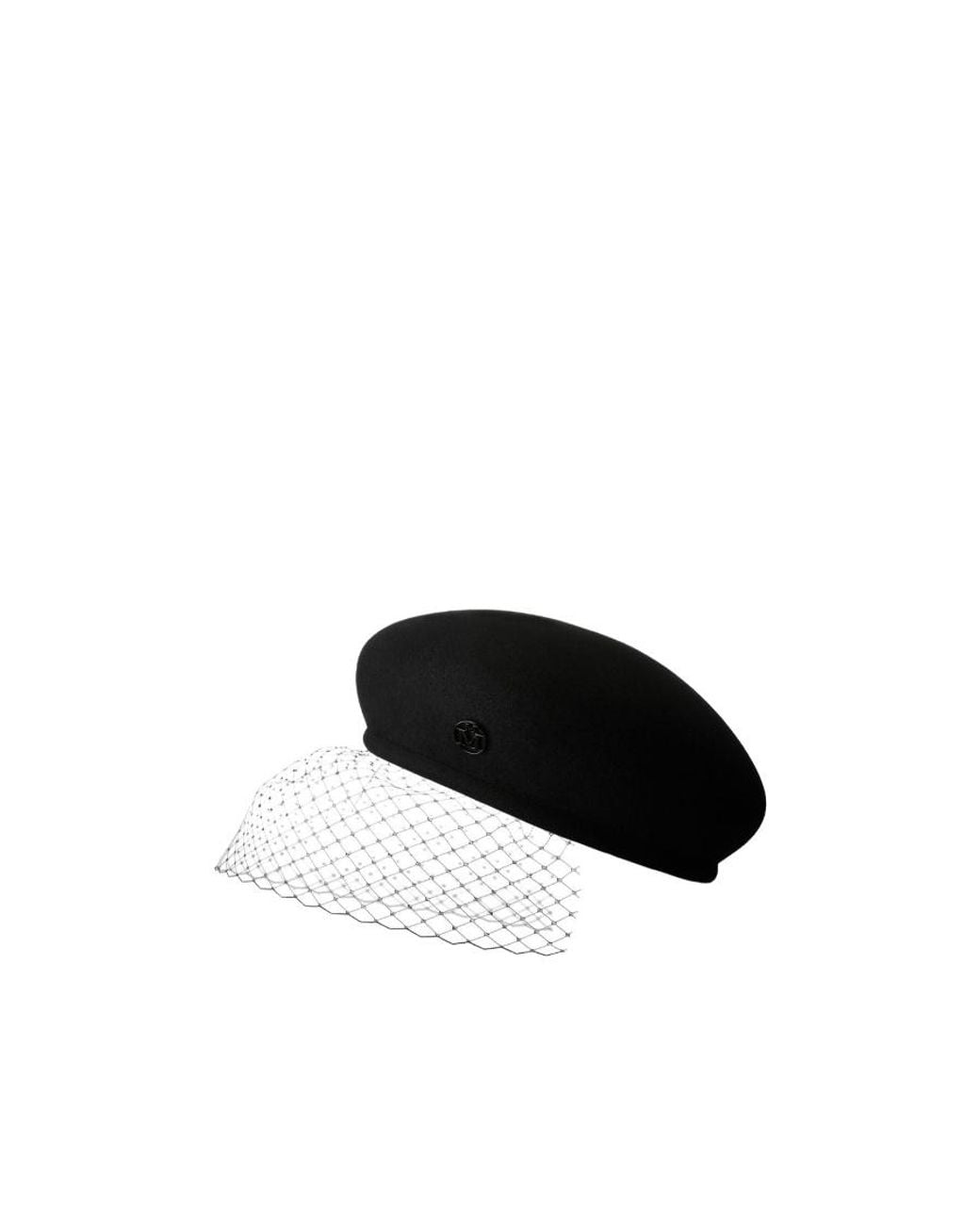 Maison Michel Black New Bonnie Veil Beret