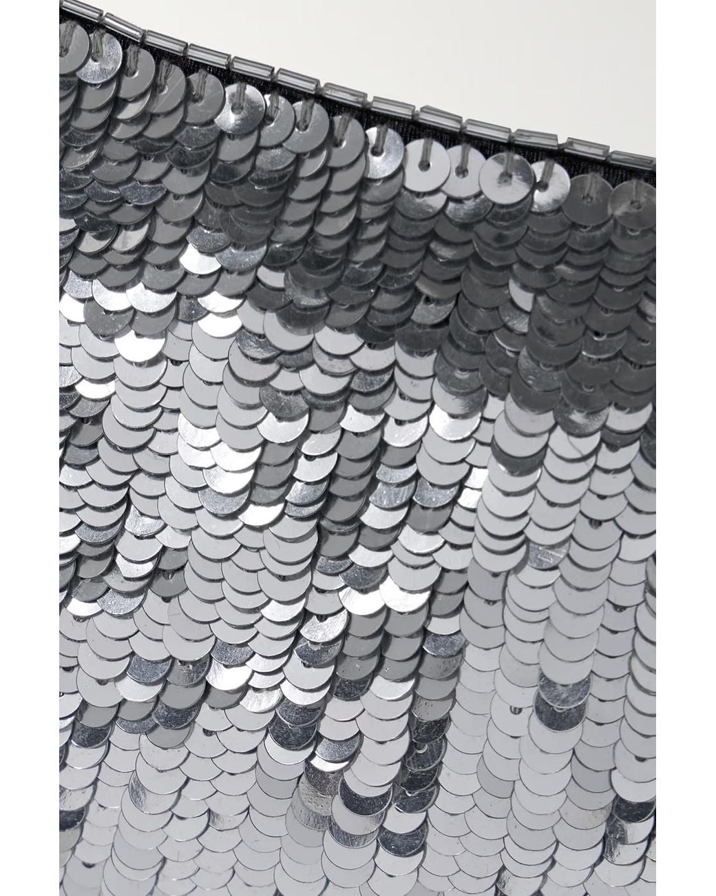 Valentino Gray Sequin-Embellished Bralette Top
