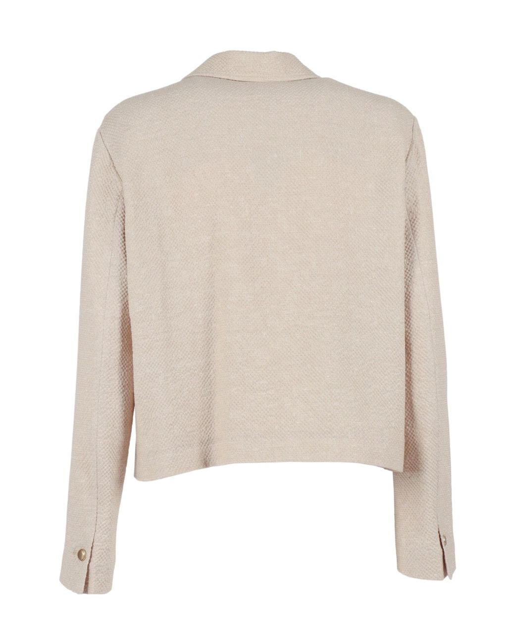 Circolo 1901 Natural Cropped Button-Front Jacket