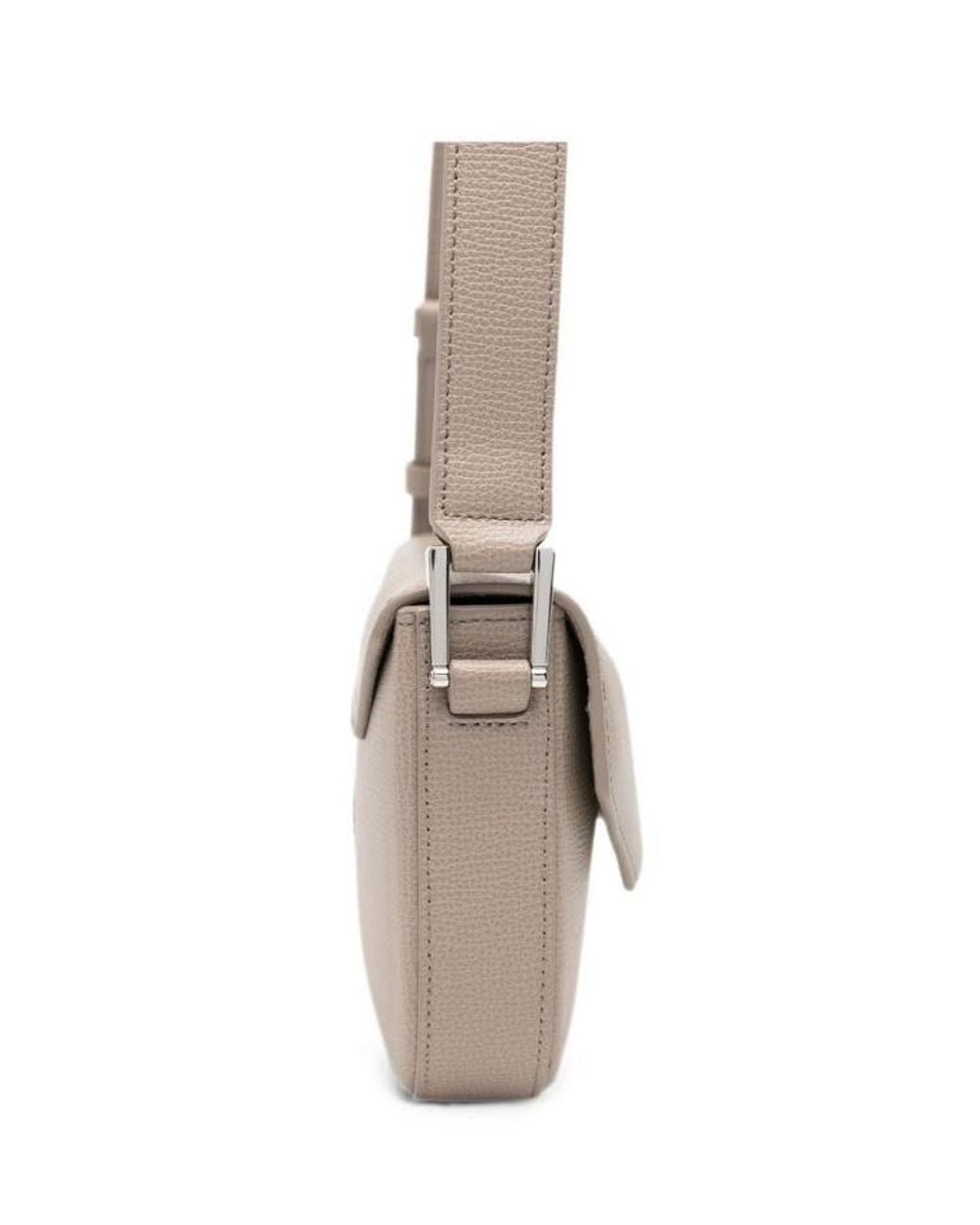Emporio Armani White Mini Grainy-Leather Cross Body Bag
