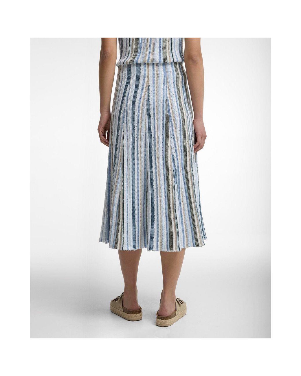 Barbour Blue Knit Midi Skirt