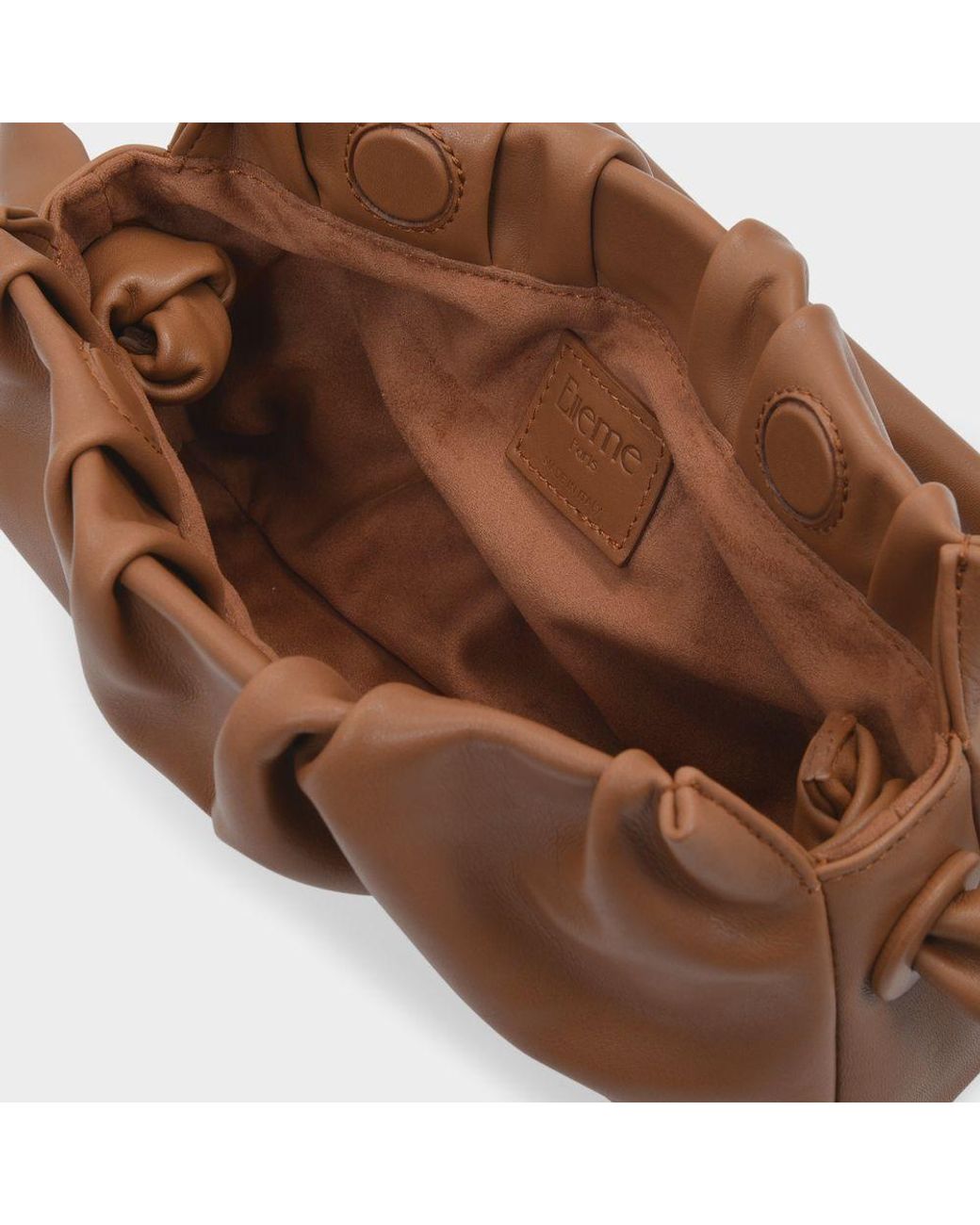 Elleme Brown Elleme Ruched Detail Vague Shoulder Bag