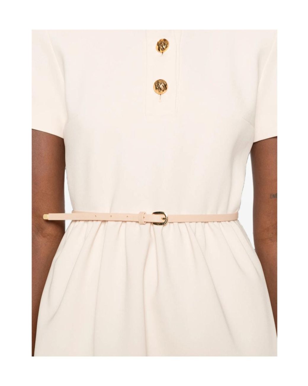 Max Mara Natural Short-Sleeved Dress