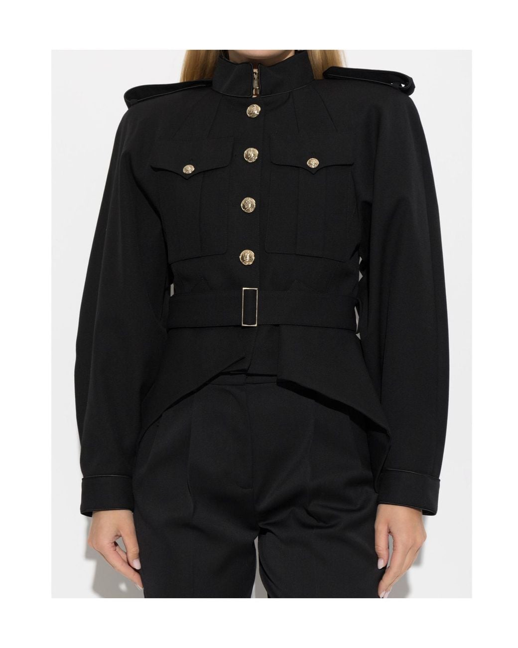 Balmain Black Long-Sleeve Casual Jacket