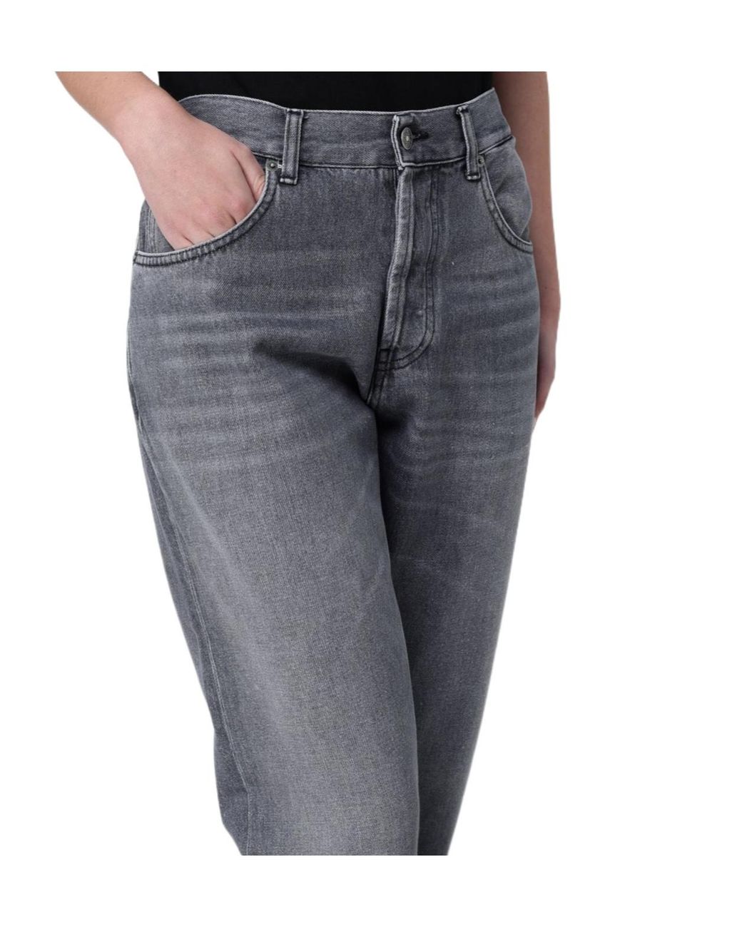 Dondup Gray Belt Loop Jeans