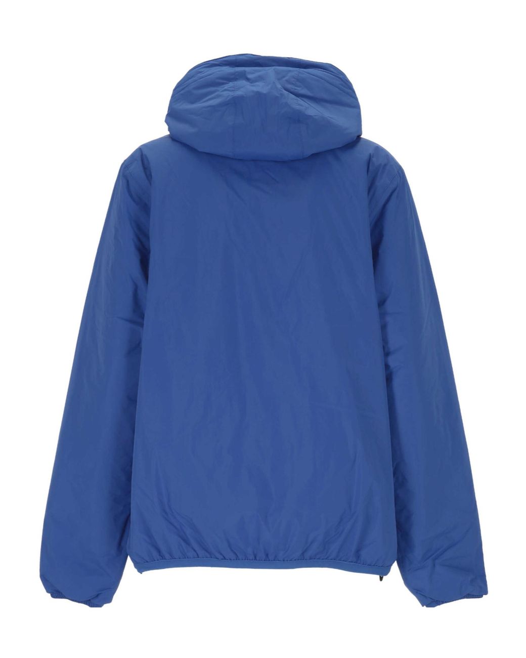 K-Way Blue Packable Zip-Up Hooded Jacket for men