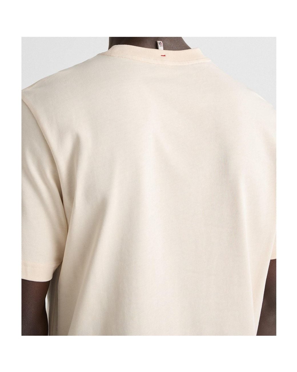 Moncler Natural Round-Neck Short-Sleeved T-Shirt for men