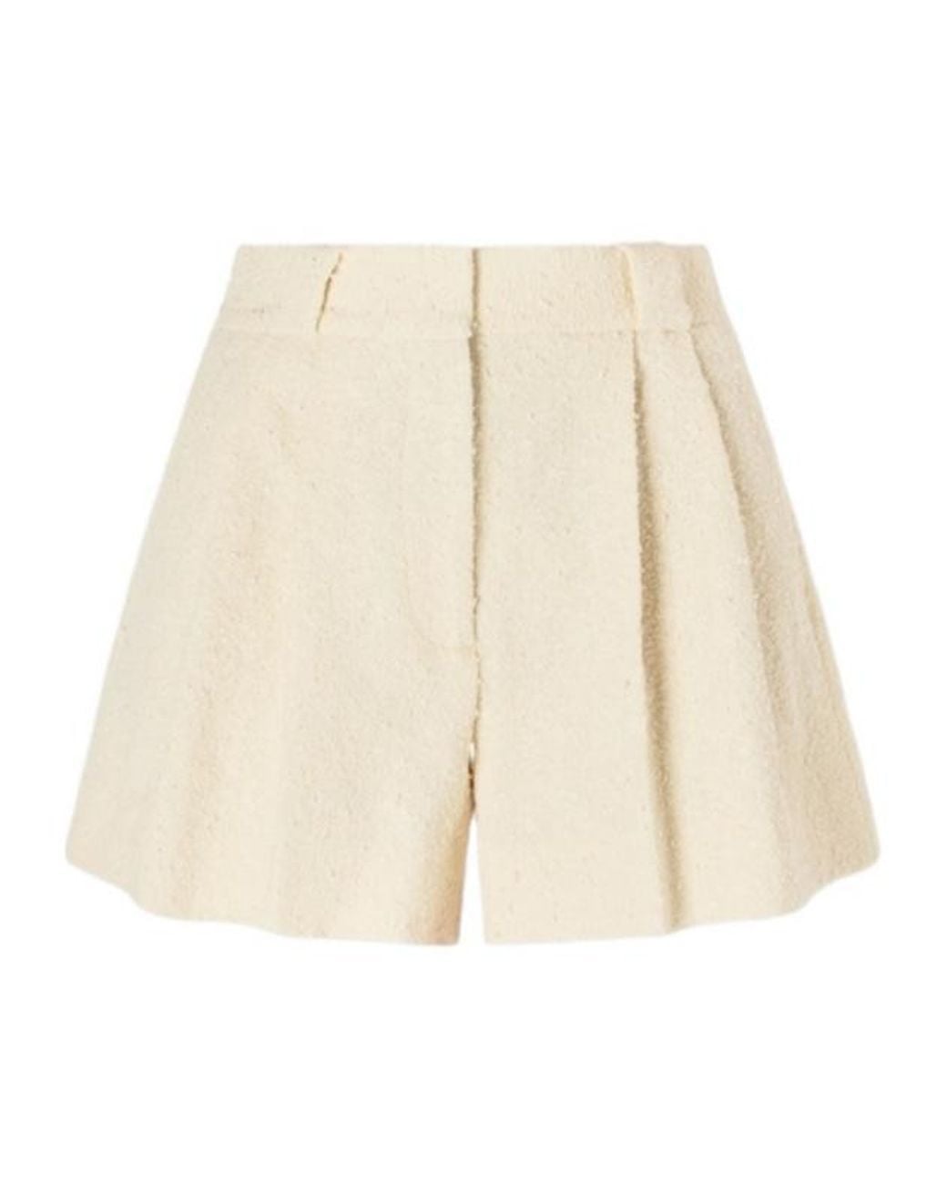 Blazé Milano Natural Cotton-Blend Tweed Shorts