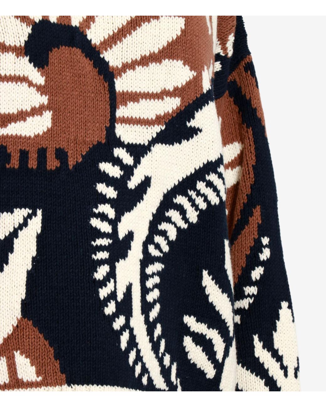 Weekend by Maxmara Black Wkdcelebre Patterned Cotton Crew Neck