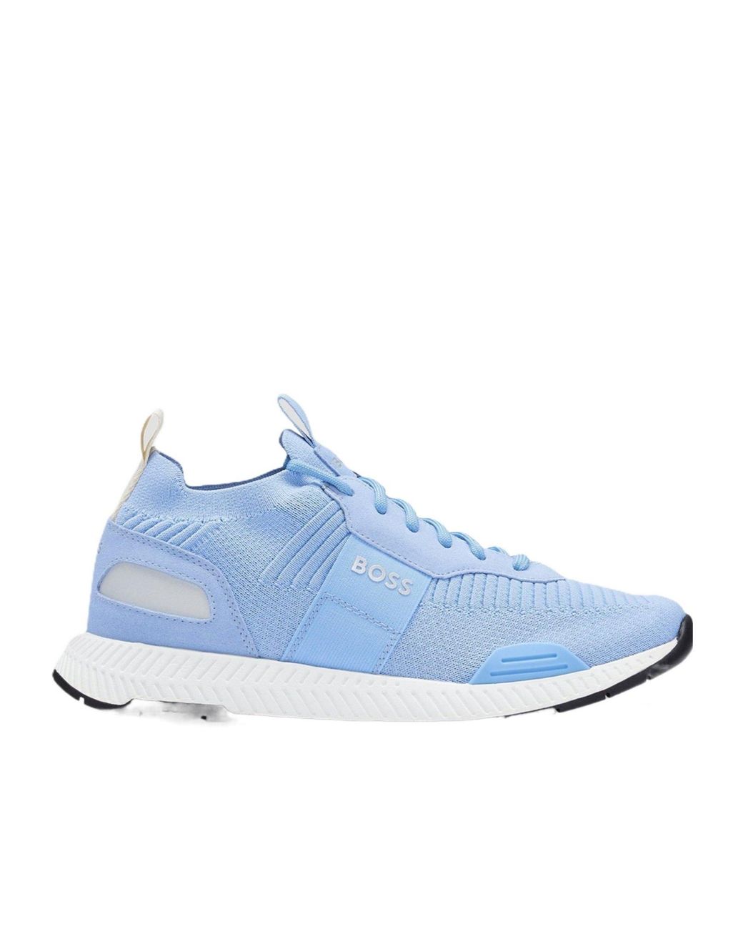 Boss Blue Lowtop Laceup Sneakers for men