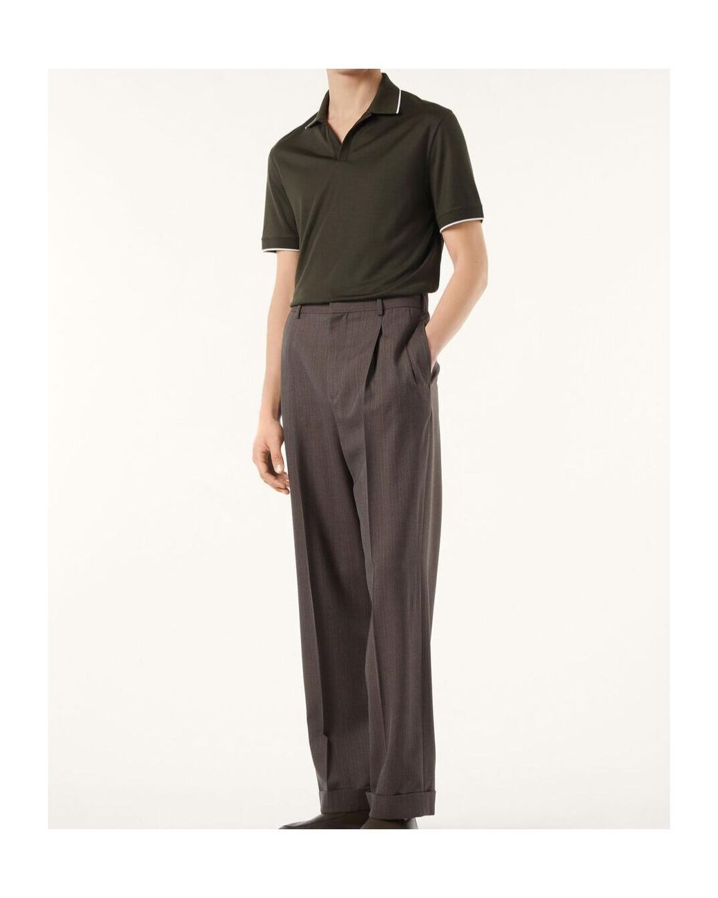 Loro Piana Green Waitaki Polo Shirt for men