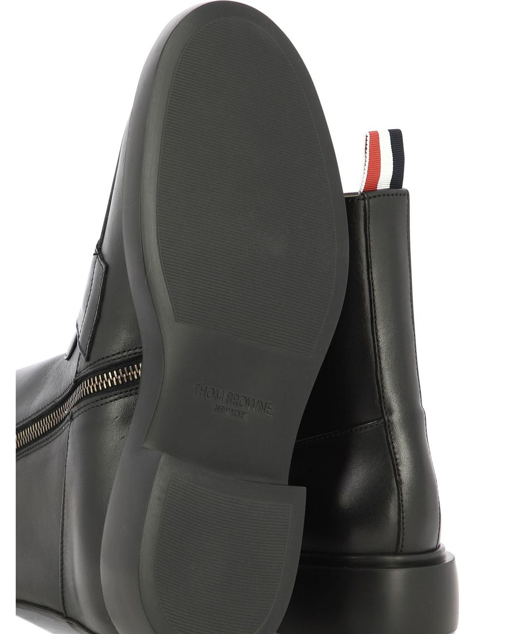 Thom Browne Black Penny Loafer Ankle Boots