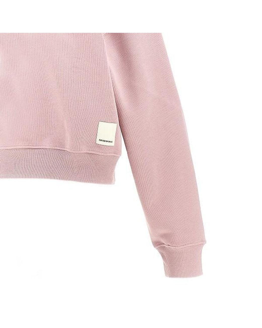 Emporio Armani Pink Half-Zip Logo Sweatshirt