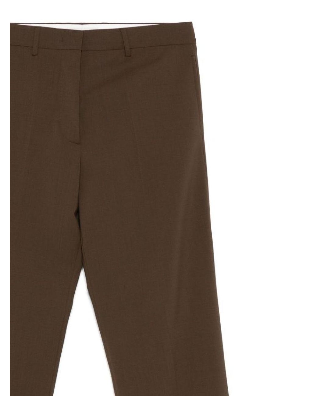 Miu Miu Brown Straight-Leg Tailored Trousers