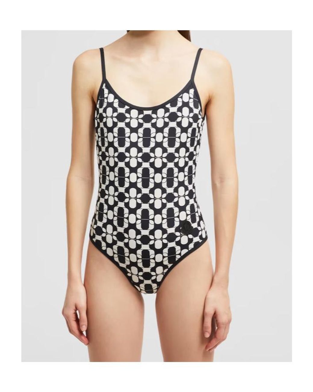 Moncler White One-Piece Swimsuit