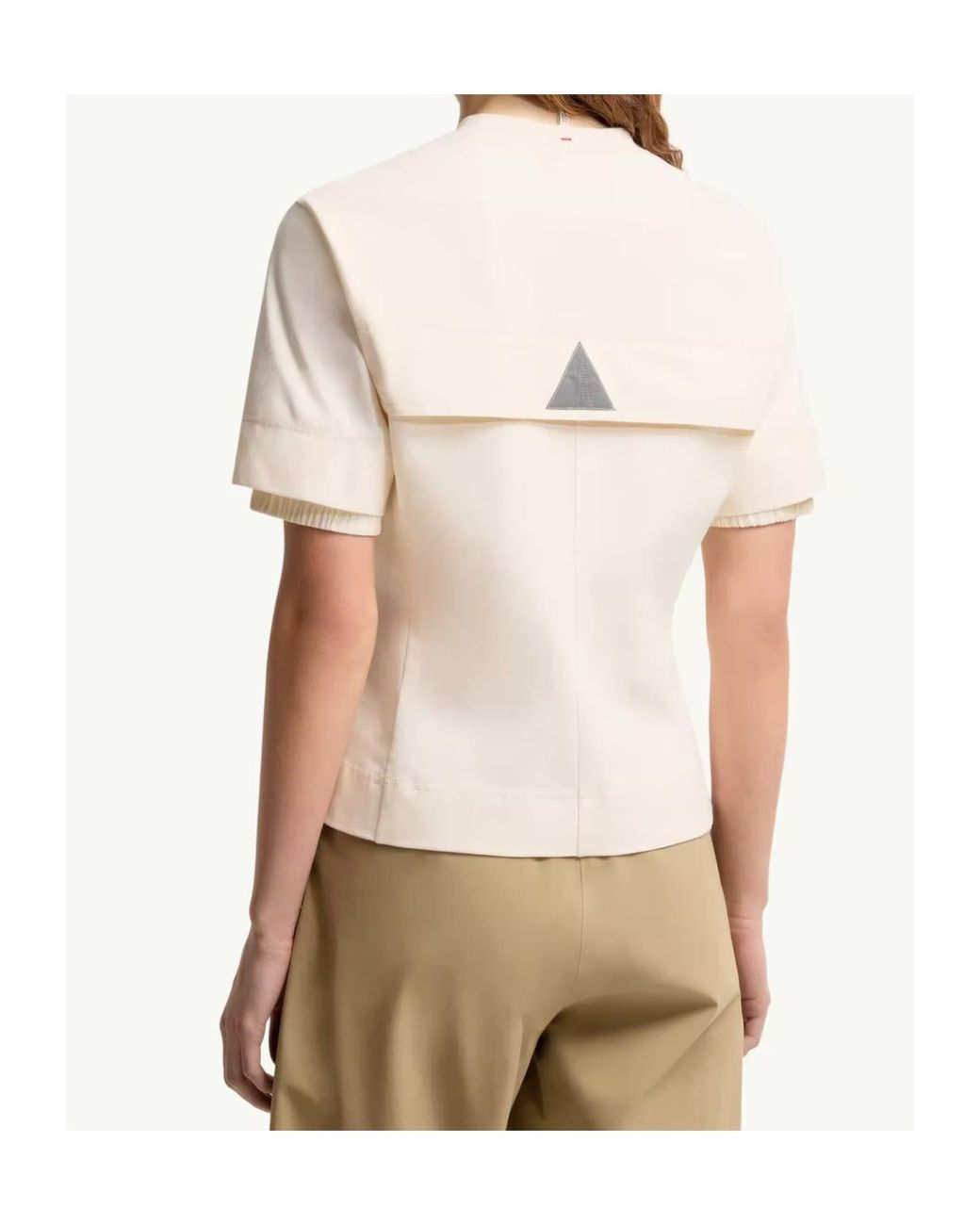Moncler White Grenoble Logo Detail T-Shirt