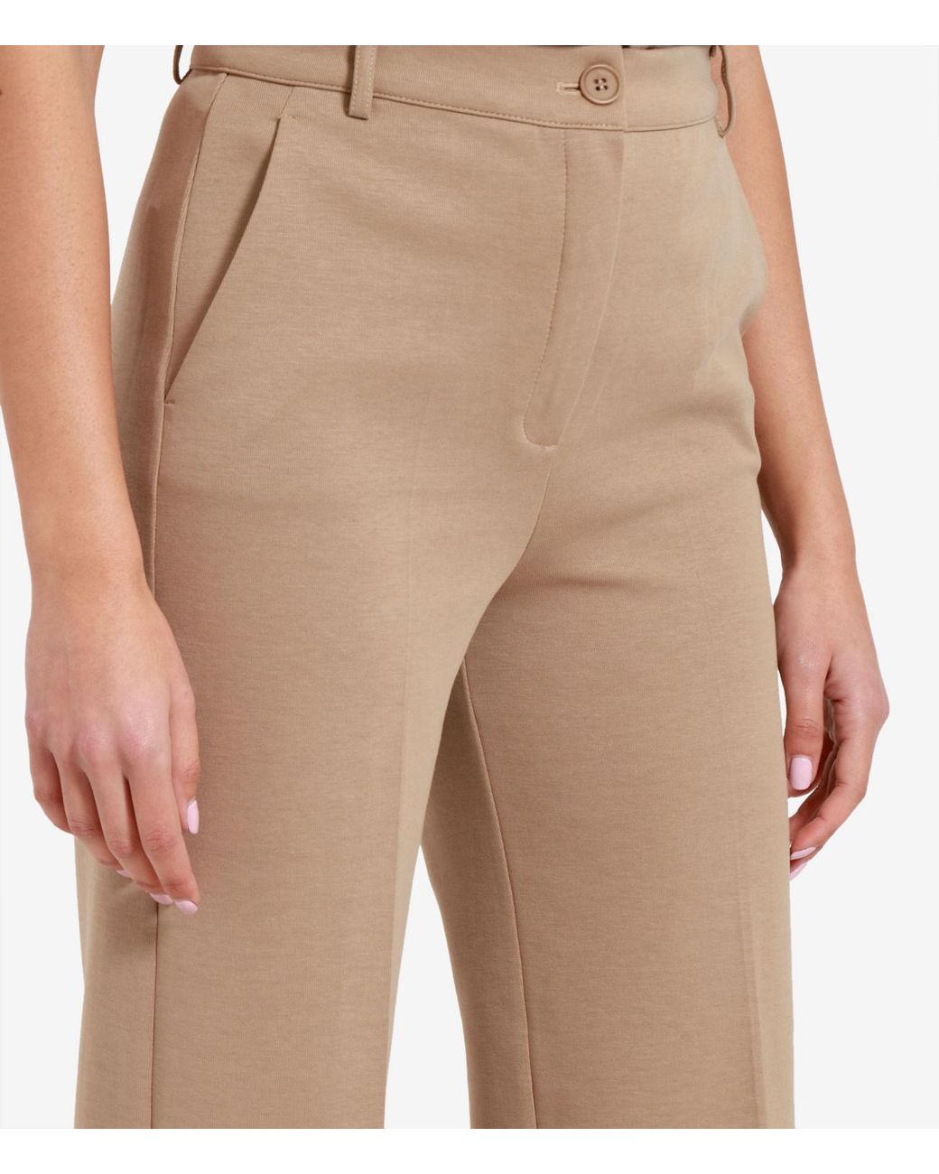 Weekend by Maxmara Natural Wkdabano Pressed Crease Tailored Pants