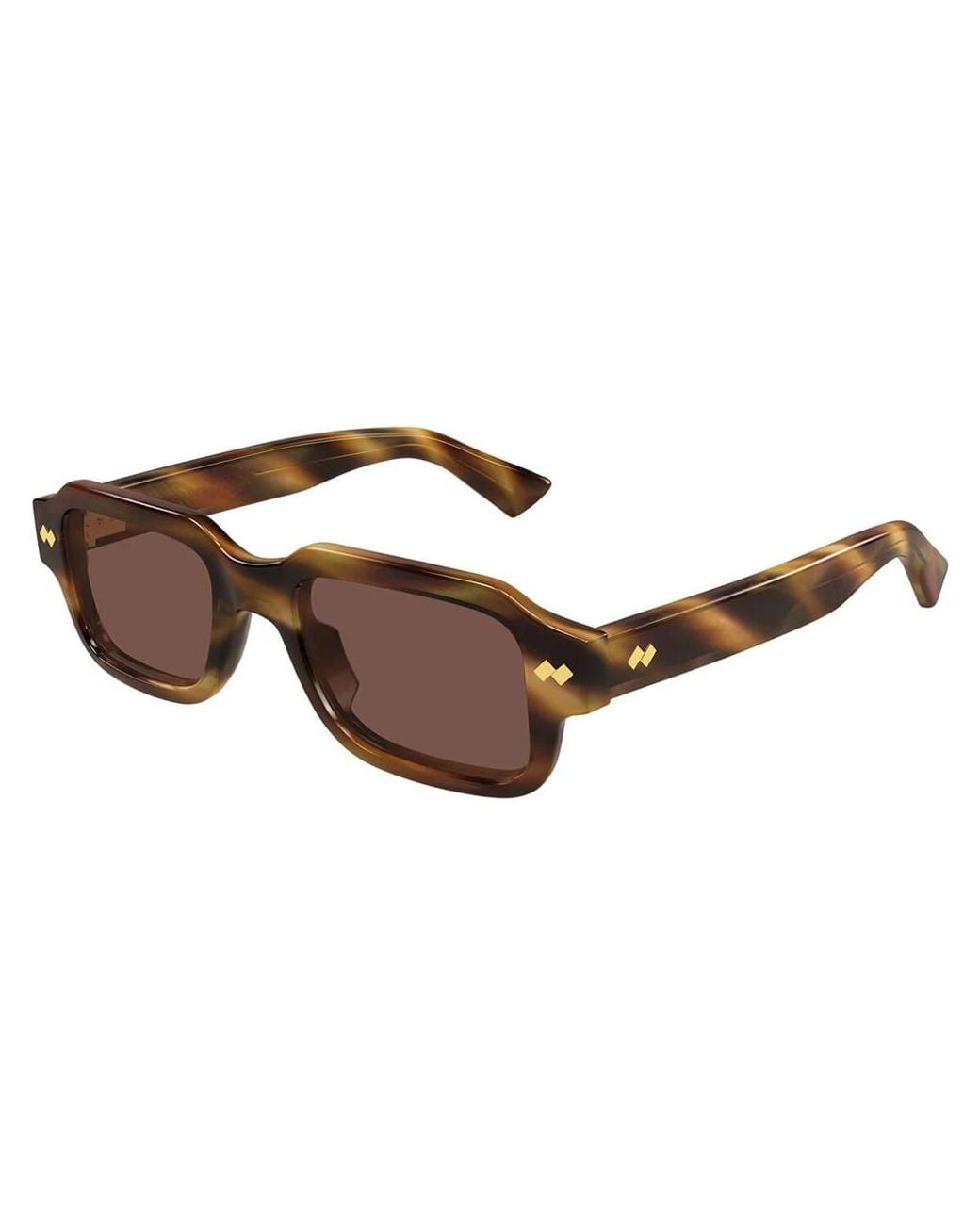 Bottega Veneta Brown Eyewear Rectangle Frame Sunglasses for men