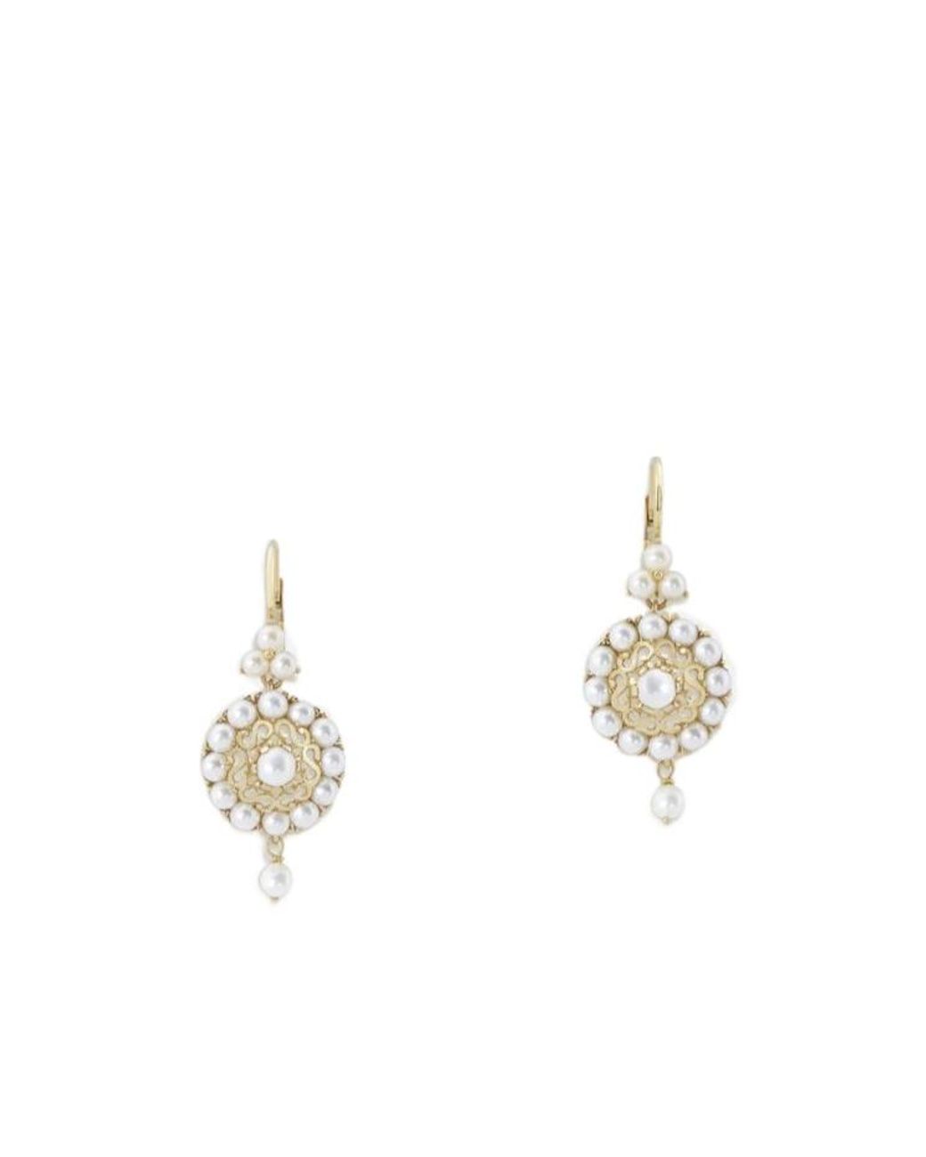 Dolce & Gabbana White Romance Pendant Earrings