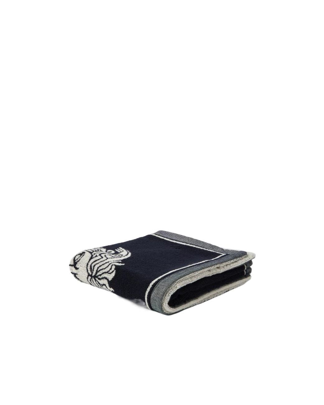 Versace Blue Cotton-Terry Jacquard Bath Towel for men