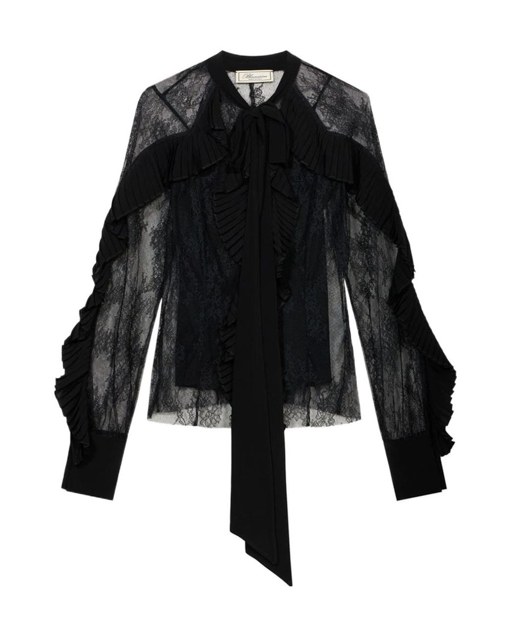 Blumarine Black Long-Sleeves Blouse