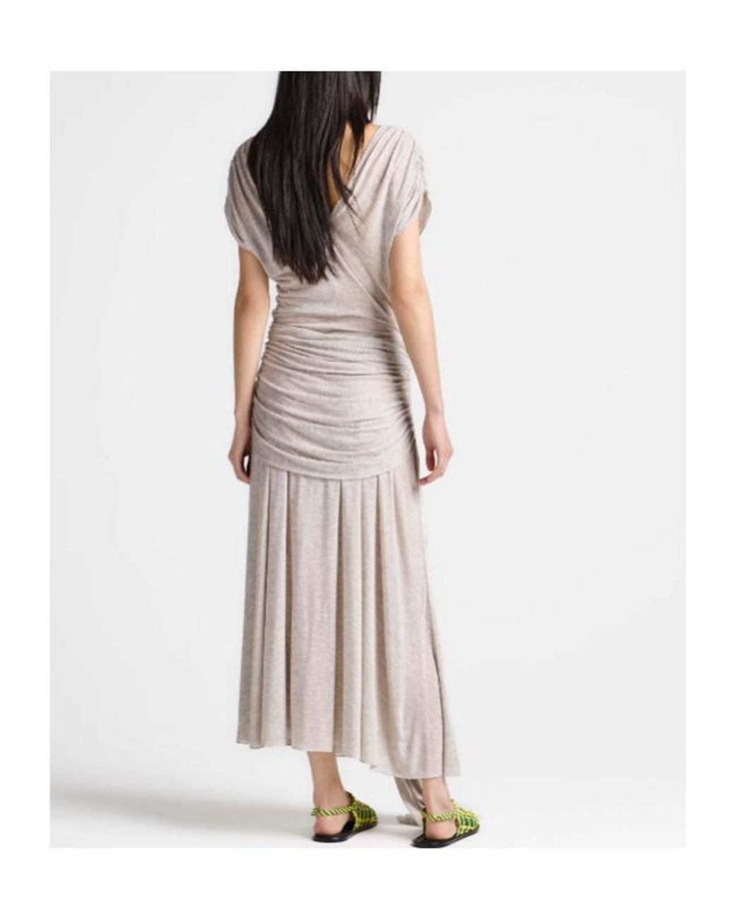 J.W. Anderson Gray Jw Anderson Knotted Waist Longline Dress