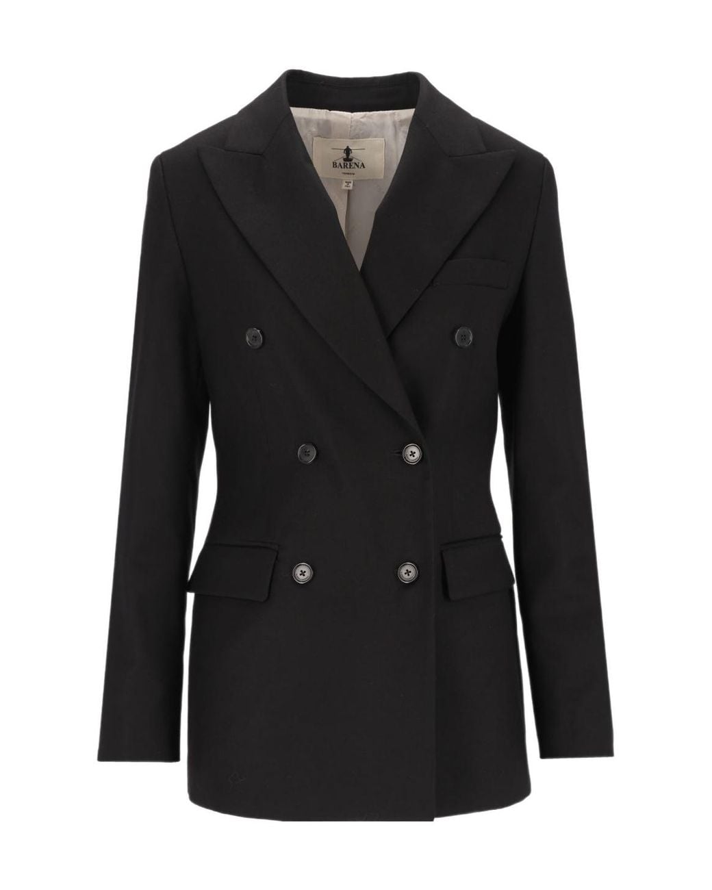 Barena Black Double-Breasted Long-Sleeved Jacket