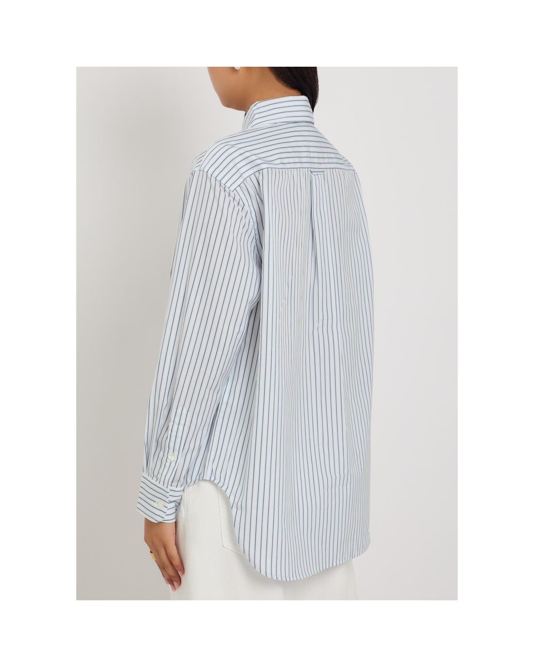 Polo Ralph Lauren White Striped Long-Sleeve Cotton Shirt