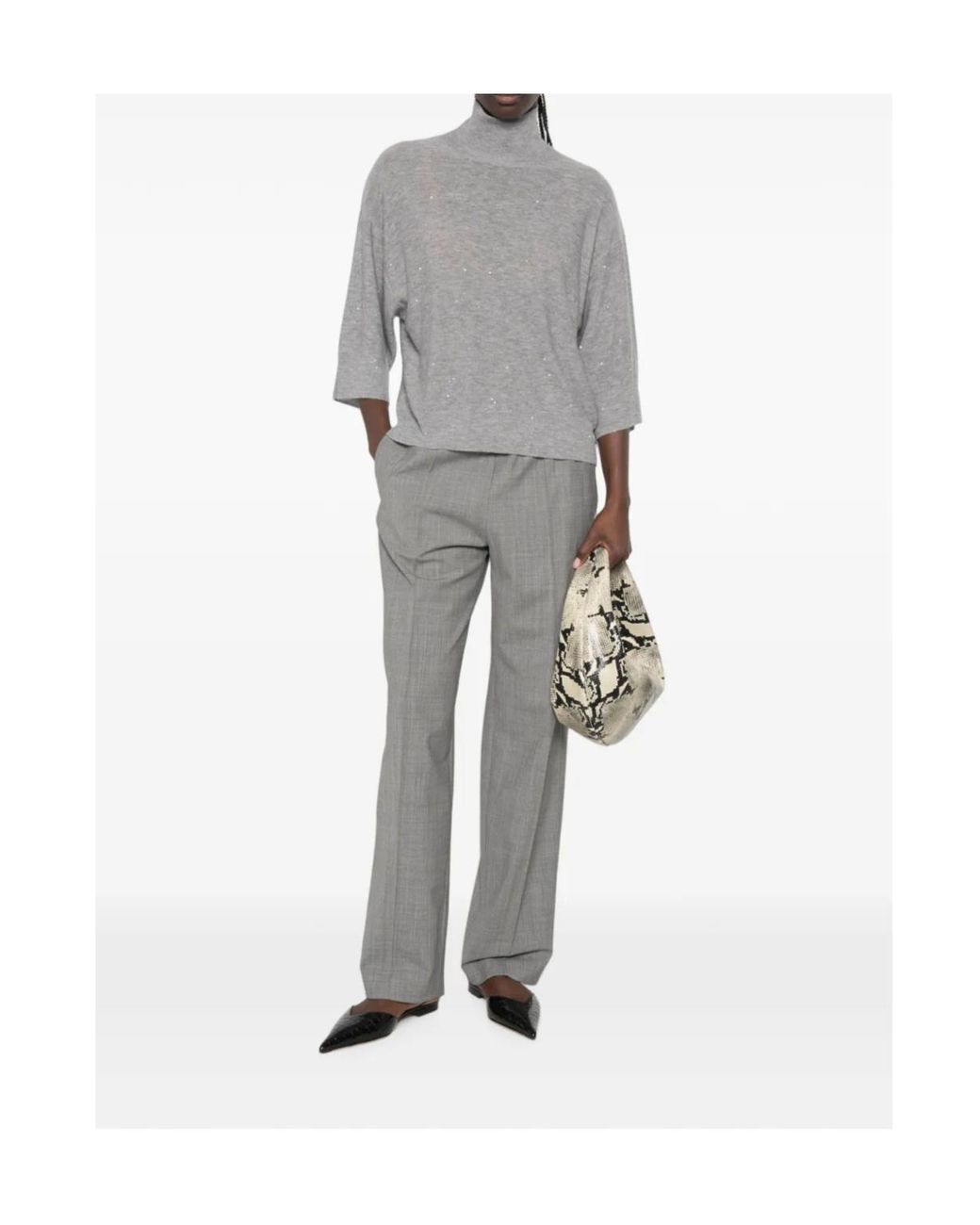 Fabiana Filippi Gray Gubbio Trousers