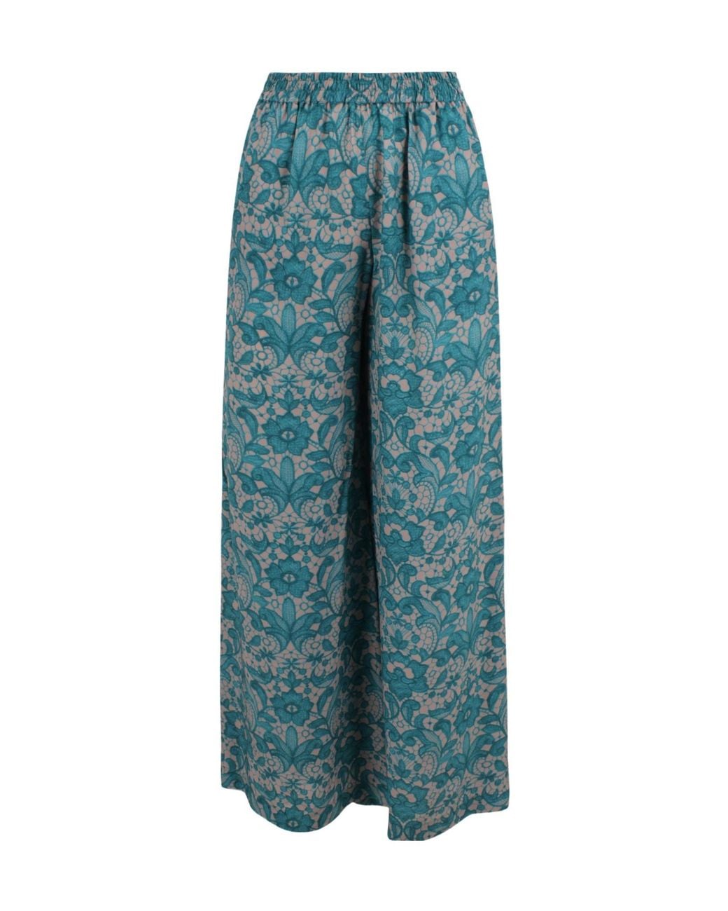Gianluca Capannolo Blue Antonia Floral Palazzo Pants