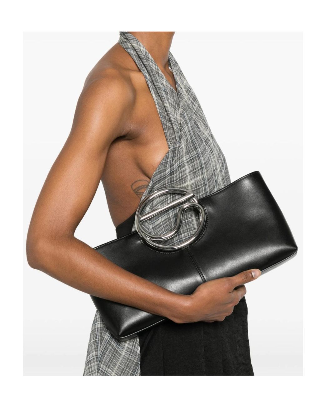 Coperni Black C Clutch Bag