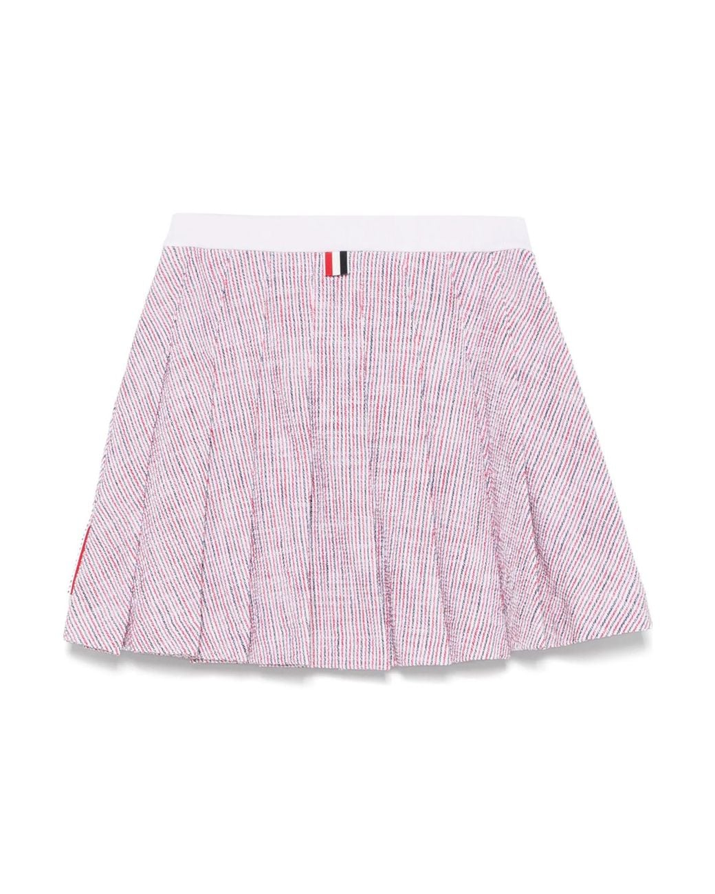 Thom Browne Pink Tweed Mini Pleated Skirt