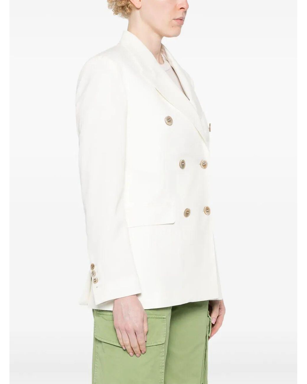 Golden Goose Deluxe Brand White Vintage-Inspired Diva Blazer