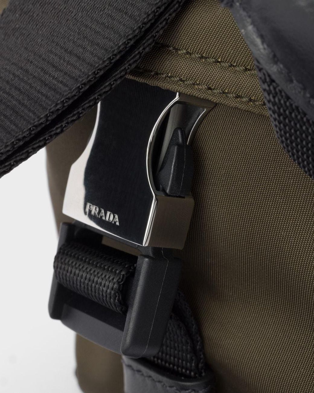 Prada Black Explore Re-Nylon And Leather Bag for men