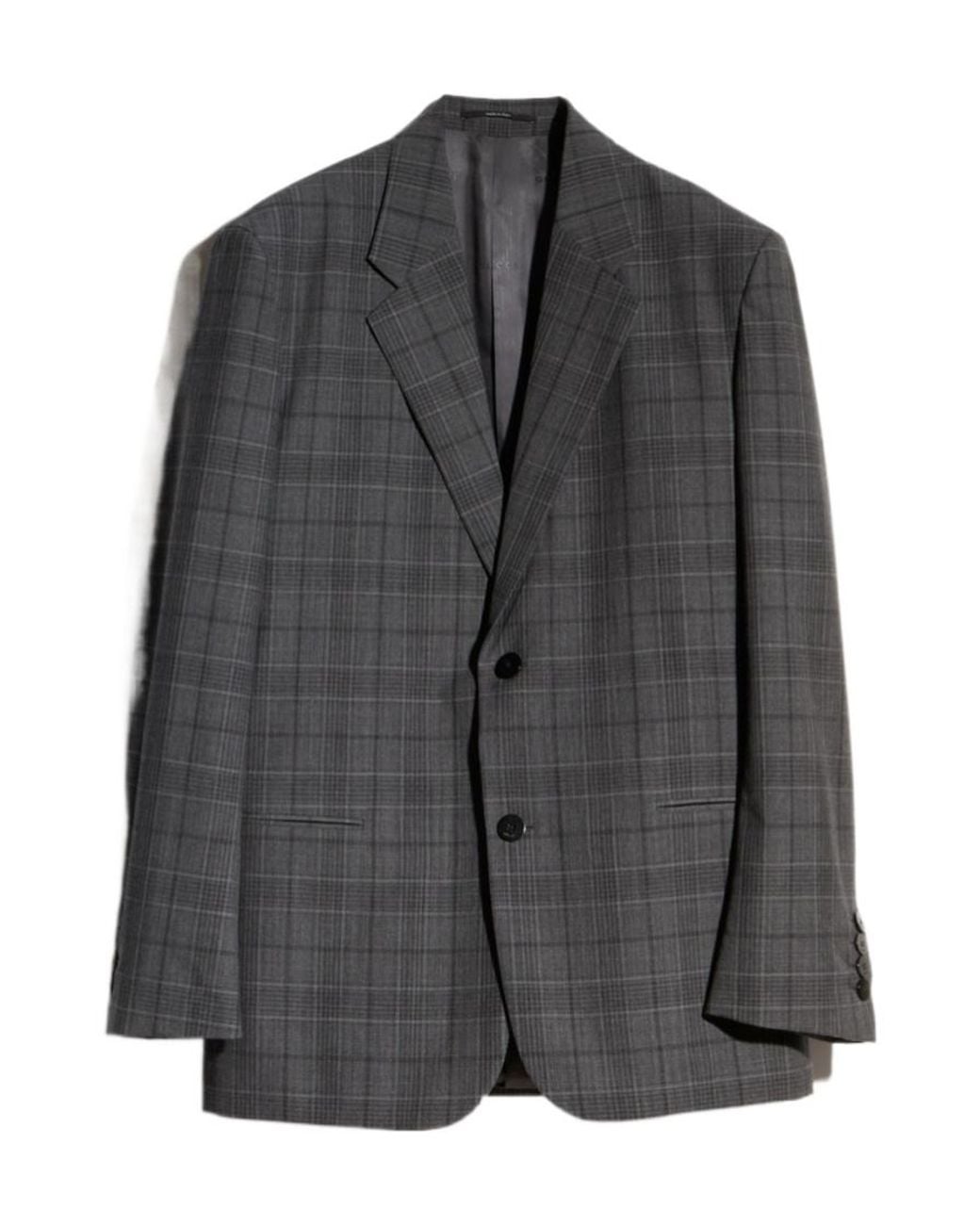 Gucci Gray Checked Fine Wool Jacket