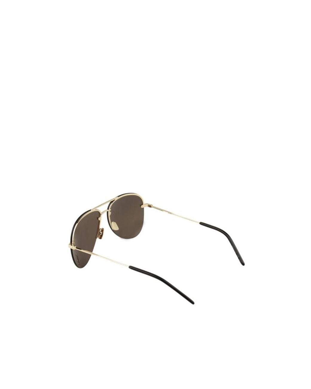 Saint Laurent Metallic Eyewear Classic Aviator Sunglasses for men