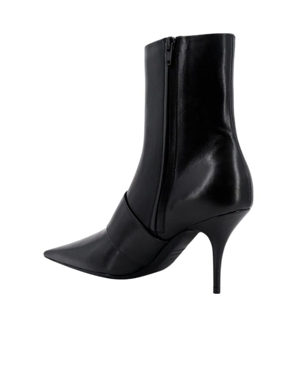 Balenciaga Black Knife 80 Belted Ankle Boots