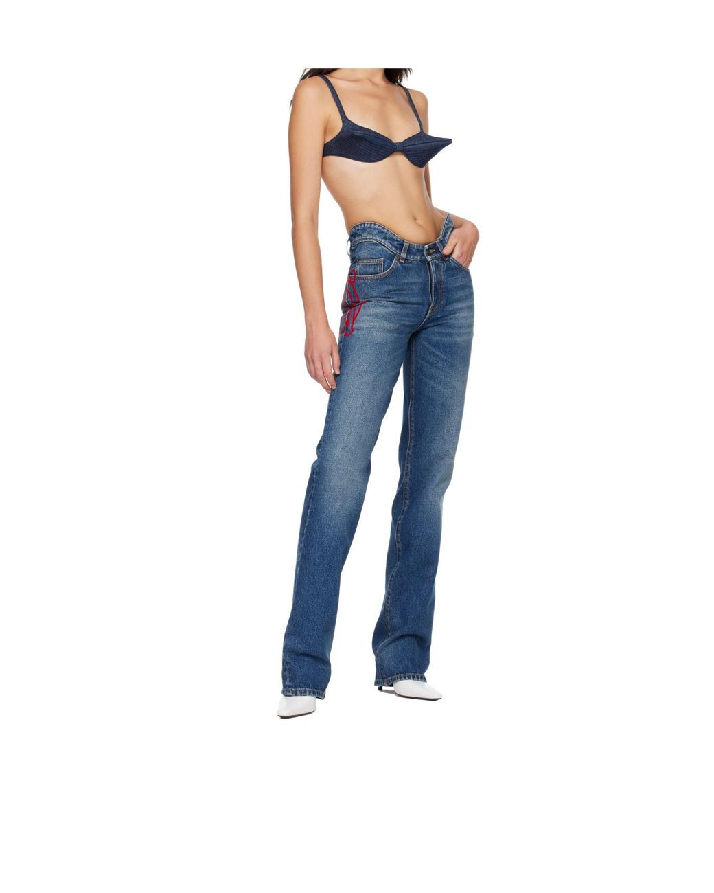 Jean Paul Gaultier Blue Conic Top