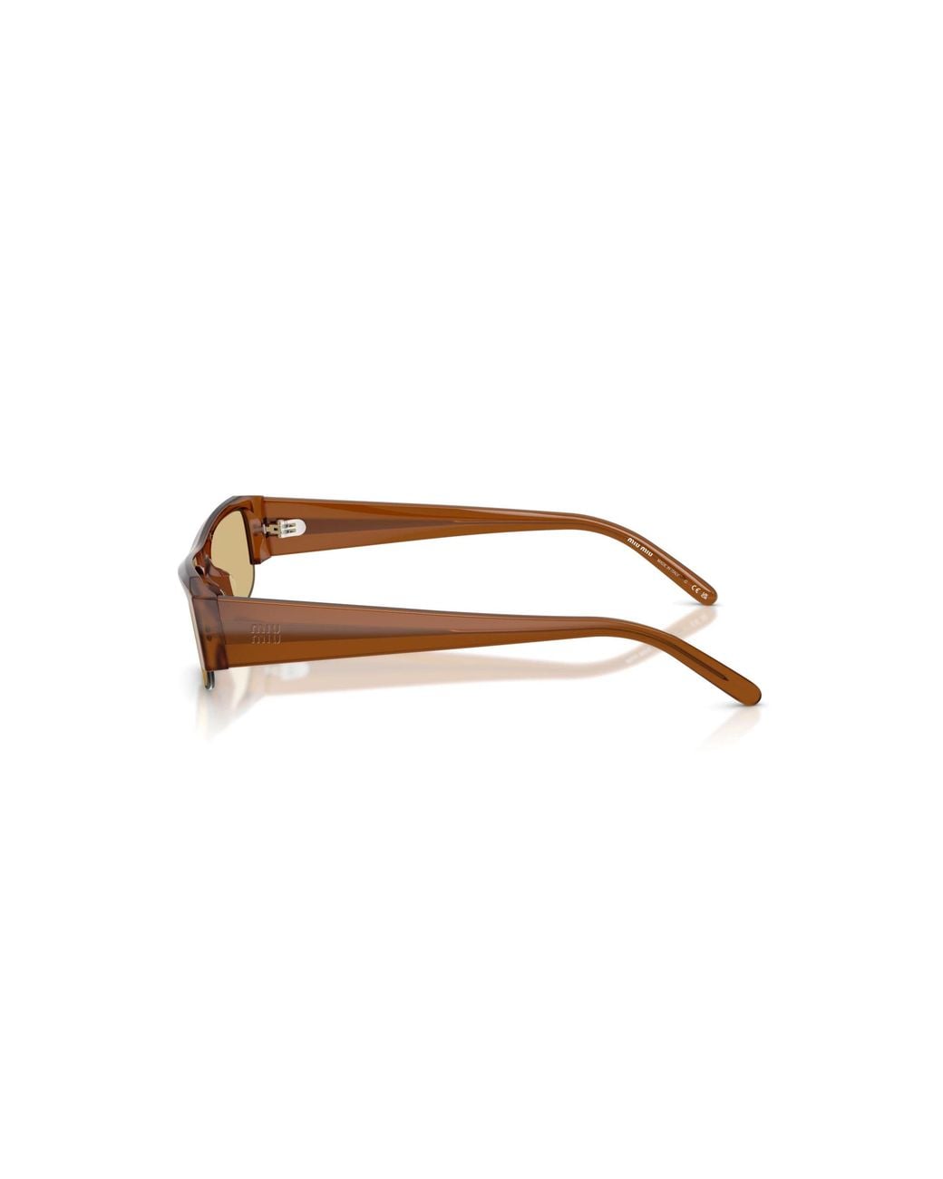 Miu Miu White Eyewear Rectangle Frame Sunglasses