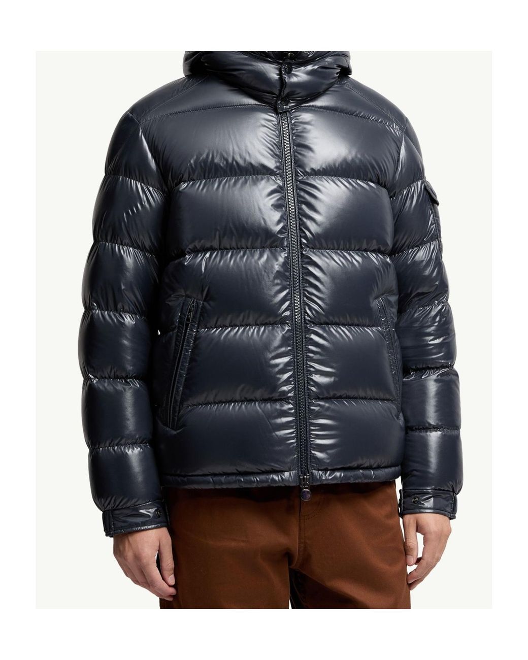 Moncler Blue Maya Zip-Up Hooded Jacket for men