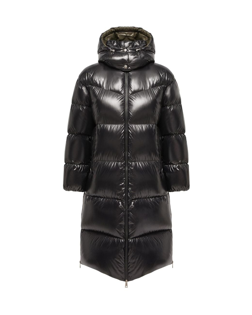 Moncler Black Harfang Hooded Long Padded Coat