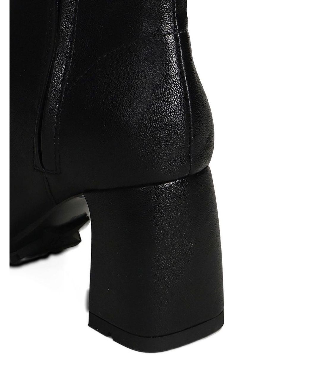 Ash Black Chunky-Heeled Ankle Boots